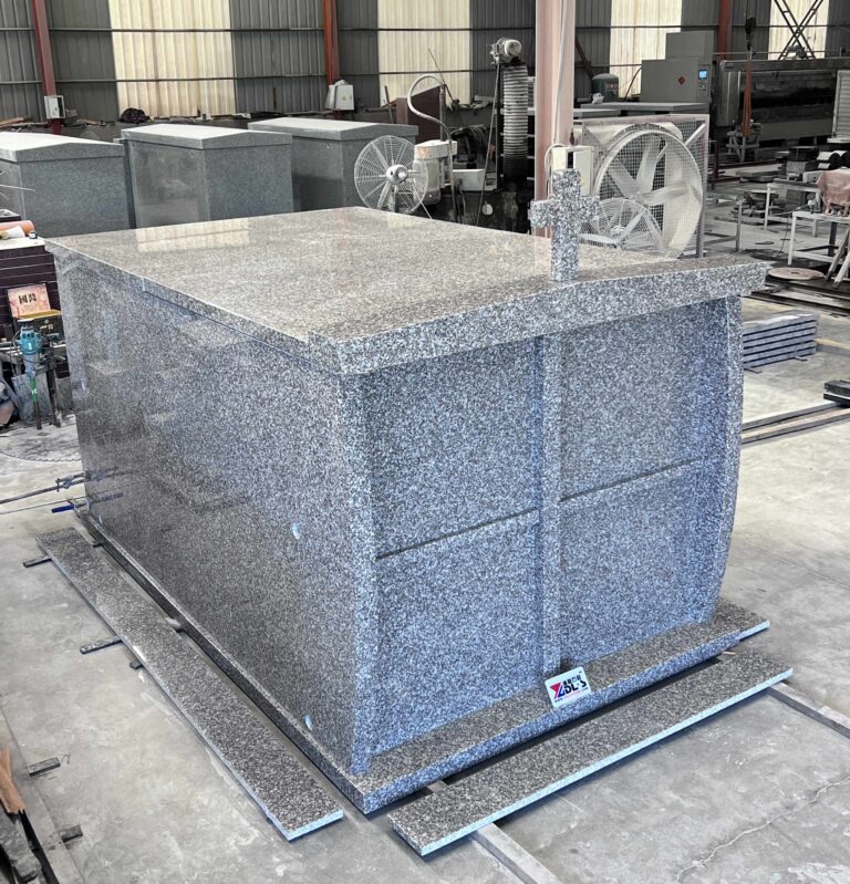 Custom G664 Granite Mausoleum and Above Ground Burial Crypt