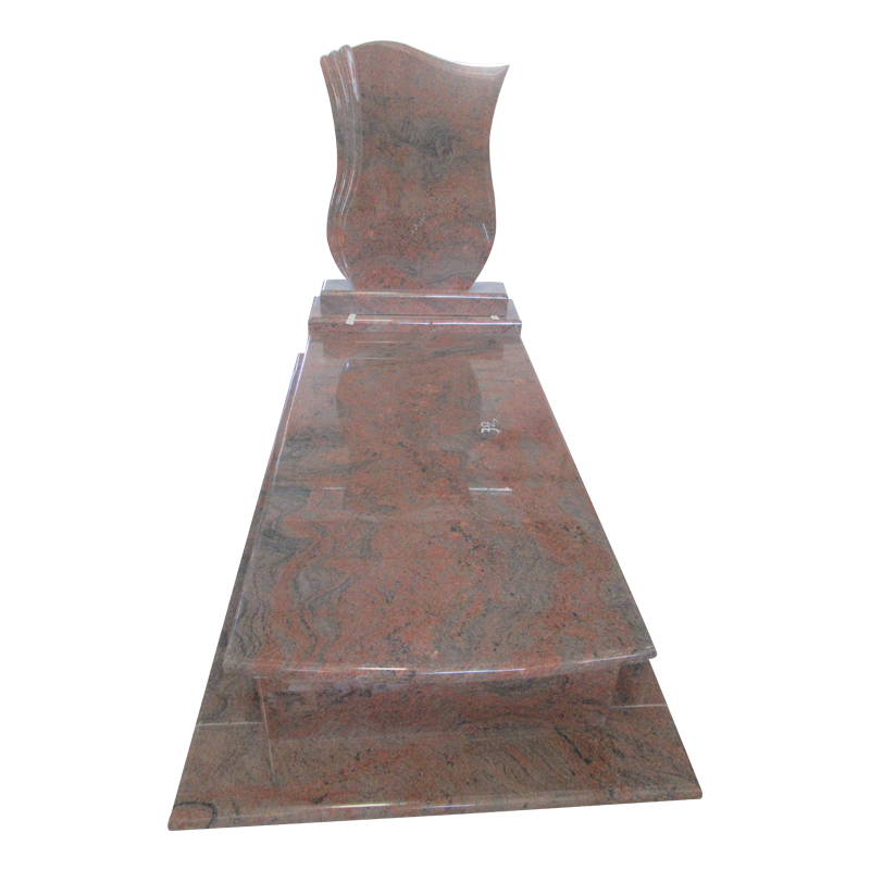 Single Grave Monuments Multicolor red granite tombstone Design